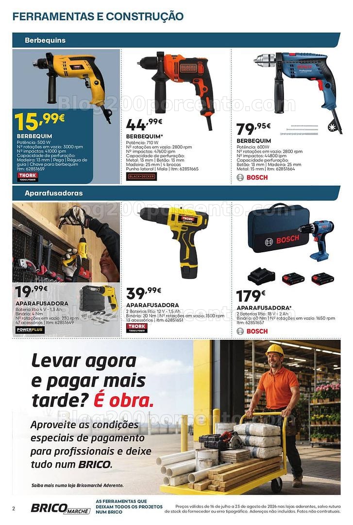 Antevisão Folheto BRICOMARCHÉ Promoções de 16 julho a 23 agosto